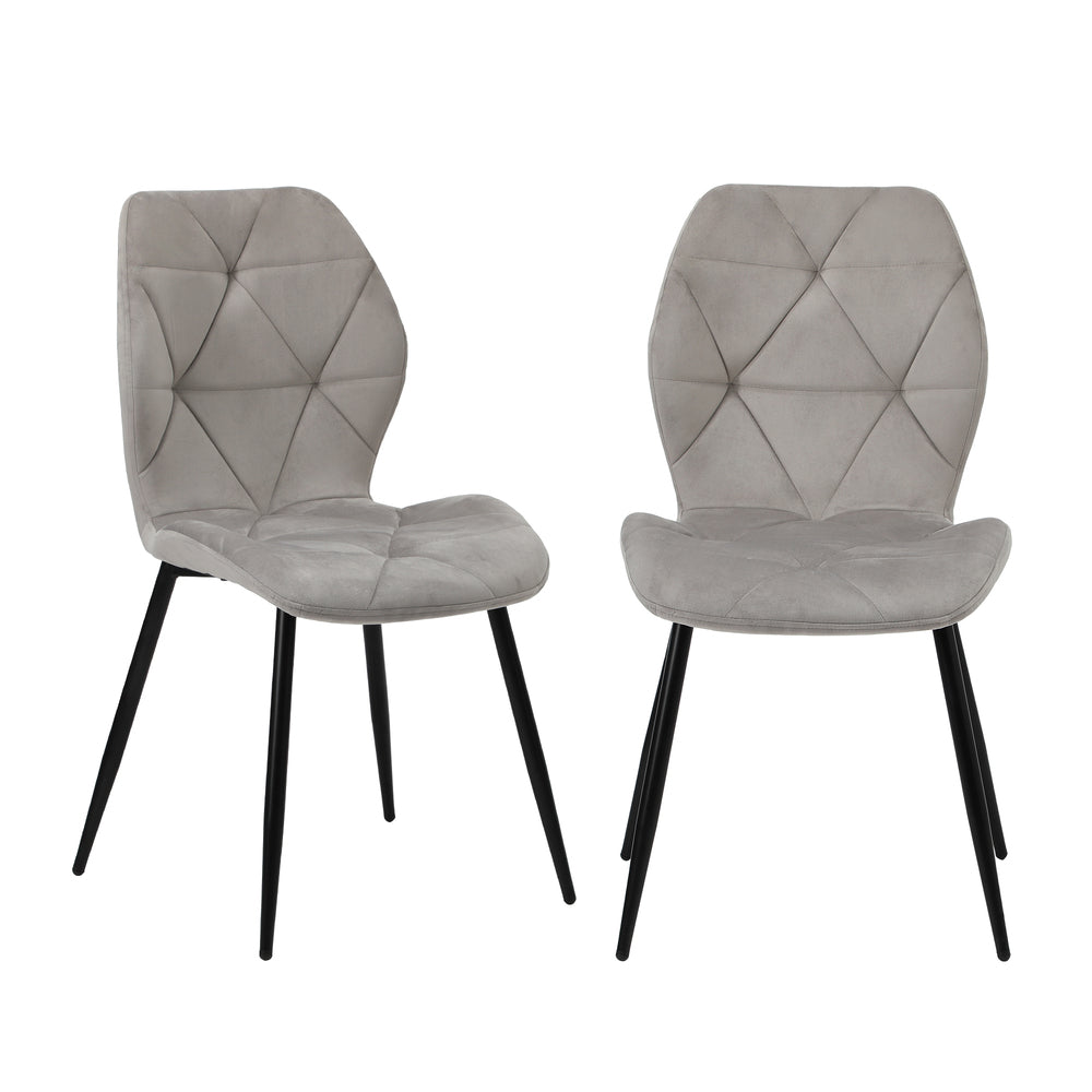 Set of Two Valore Plush Velvet Fabric Dining Chairs | Premium Velvet Fabric Dining Chair Set