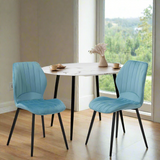 Set of Two Ciara Plush Velvet Fabric Dining Chairs | Premium Velvet Fabric Dining Chair Set