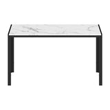 Toscana 120 or 140cm Modern Wooden Metal Dining Table | Contemporary Black Dining Table