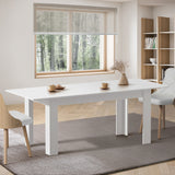 Bianco Nuovo Extendable 160-200cm Dining Table | Wooden Finish Modern Kitchen Table