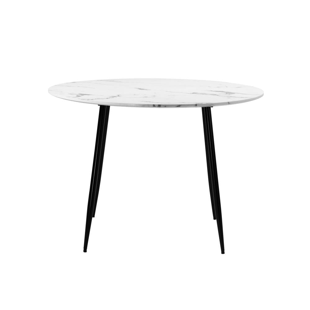 Amalfi Dios Marble Style Round Dining Table | Premium Modern 110cm Dining Table Marble Style Top