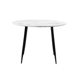 Amalfi Dios Marble Style Round Dining Table | Premium Modern 110cm Dining Table Marble Style Top