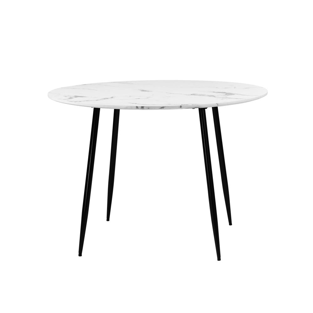 Amalfi Dios Marble Style Round Dining Table | Premium Modern 110cm Dining Table Marble Style Top