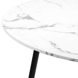 Amalfi Dios Marble Style Round Dining Table | Premium Modern 110cm Dining Table Marble Style Top