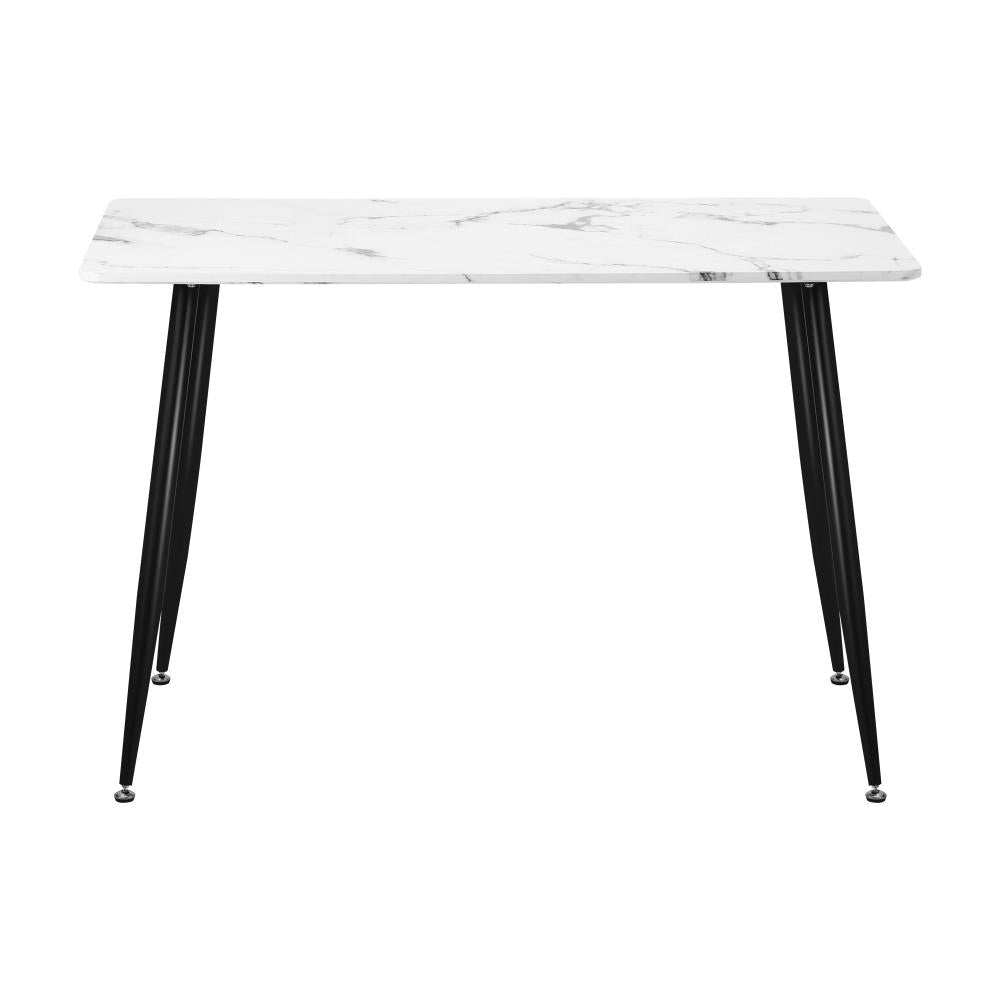 Terazzo 120cm Marble Dining Table with Metal Legs | Luxe Modern Rectangular Marble Dining Table