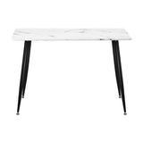 Terazzo 120cm Marble Dining Table with Metal Legs | Luxe Modern Rectangular Marble Dining Table