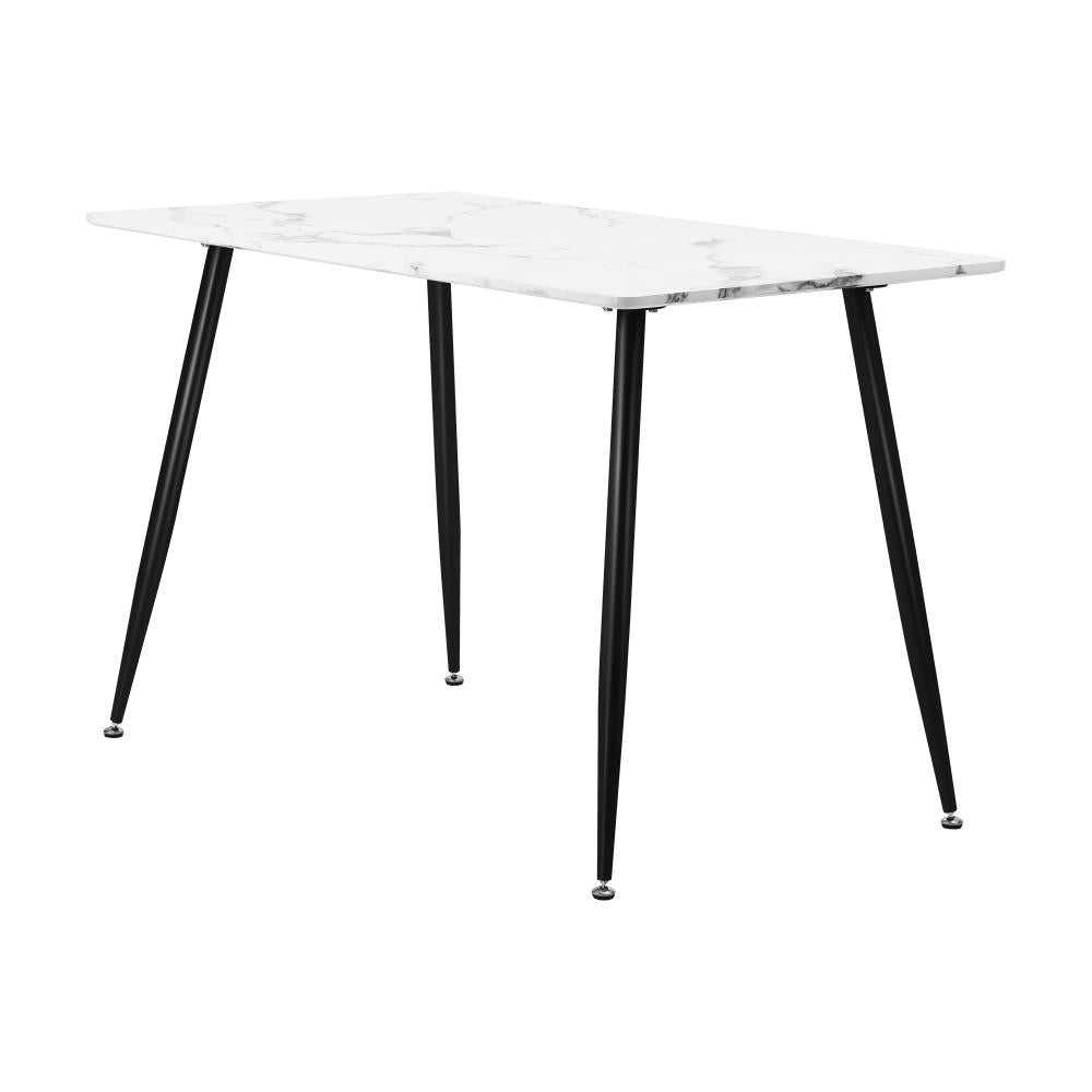 Terazzo 120cm Marble Dining Table with Metal Legs | Luxe Modern Rectangular Marble Dining Table