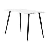 Terazzo 120cm Marble Dining Table with Metal Legs | Luxe Modern Rectangular Marble Dining Table