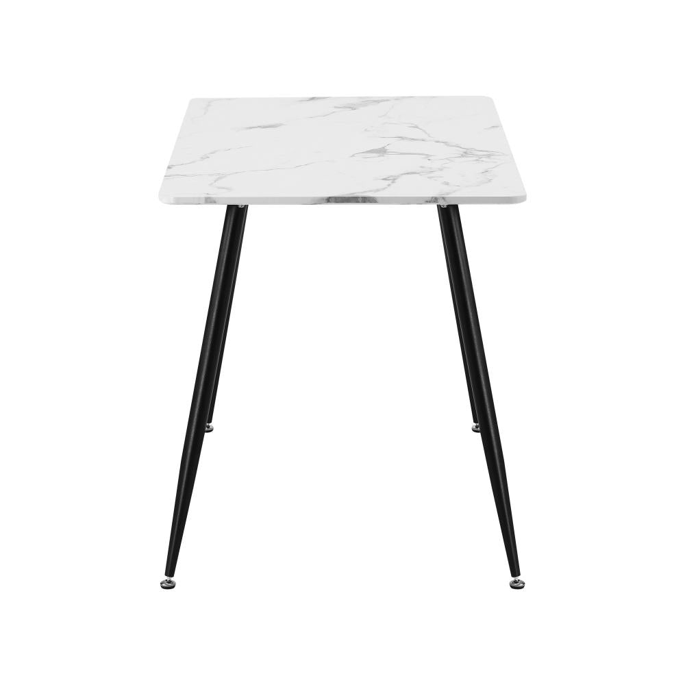 Terazzo 120cm Marble Dining Table with Metal Legs | Luxe Modern Rectangular Marble Dining Table