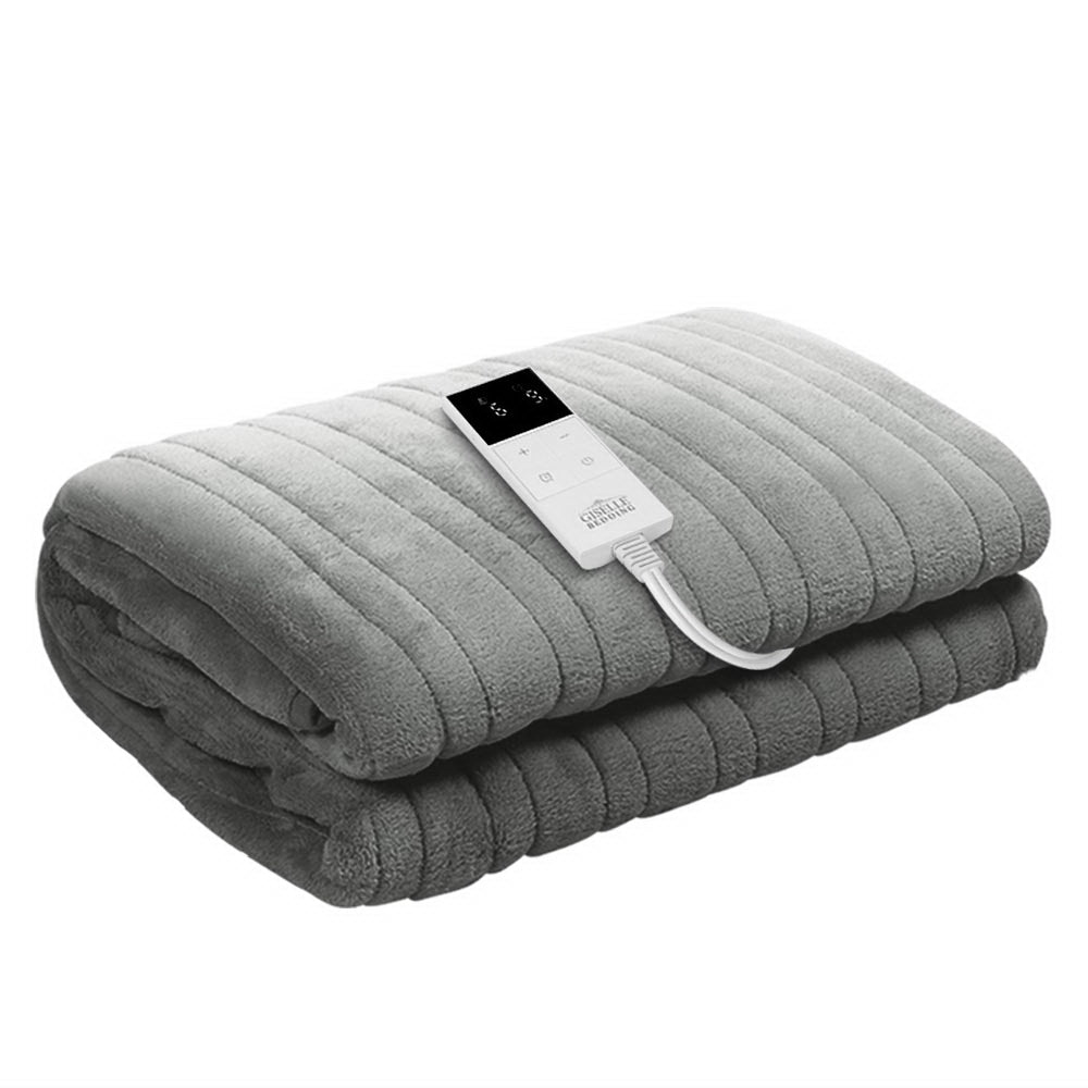 Luxore Super Warm Electric Heated Blanket | 10 Heat Setting Coral Fleece Cozy Electric Throw Blanket