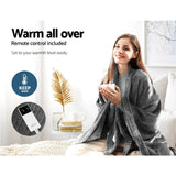 Luxore Super Warm Electric Heated Blanket | 10 Heat Setting Coral Fleece Cozy Electric Throw Blanket