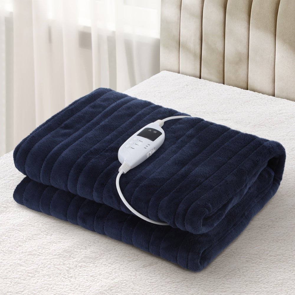 Nuvola Super Warm Electric Heated Blanket with Auto Off | 9 Heat Setting Coral Fleece Cosy Electric Throw Blanket