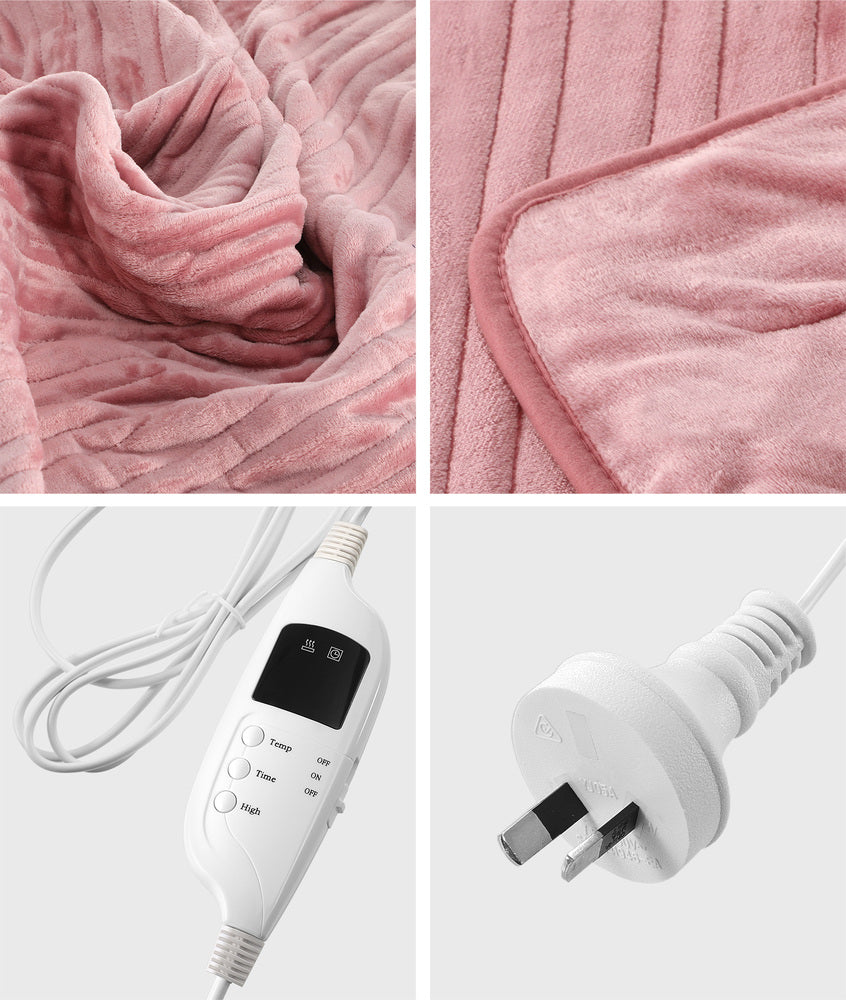 Nuvola Super Warm Electric Heated Blanket with Auto Off | 9 Heat Setting Coral Fleece Cosy Electric Throw Blanket