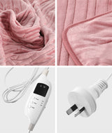 Nuvola Super Warm Electric Heated Blanket with Auto Off | 9 Heat Setting Coral Fleece Cosy Electric Throw Blanket