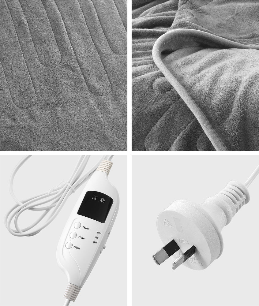 Nuvola Super Warm Electric Heated Blanket with Auto Off | 9 Heat Setting Coral Fleece Cosy Electric Throw Blanket