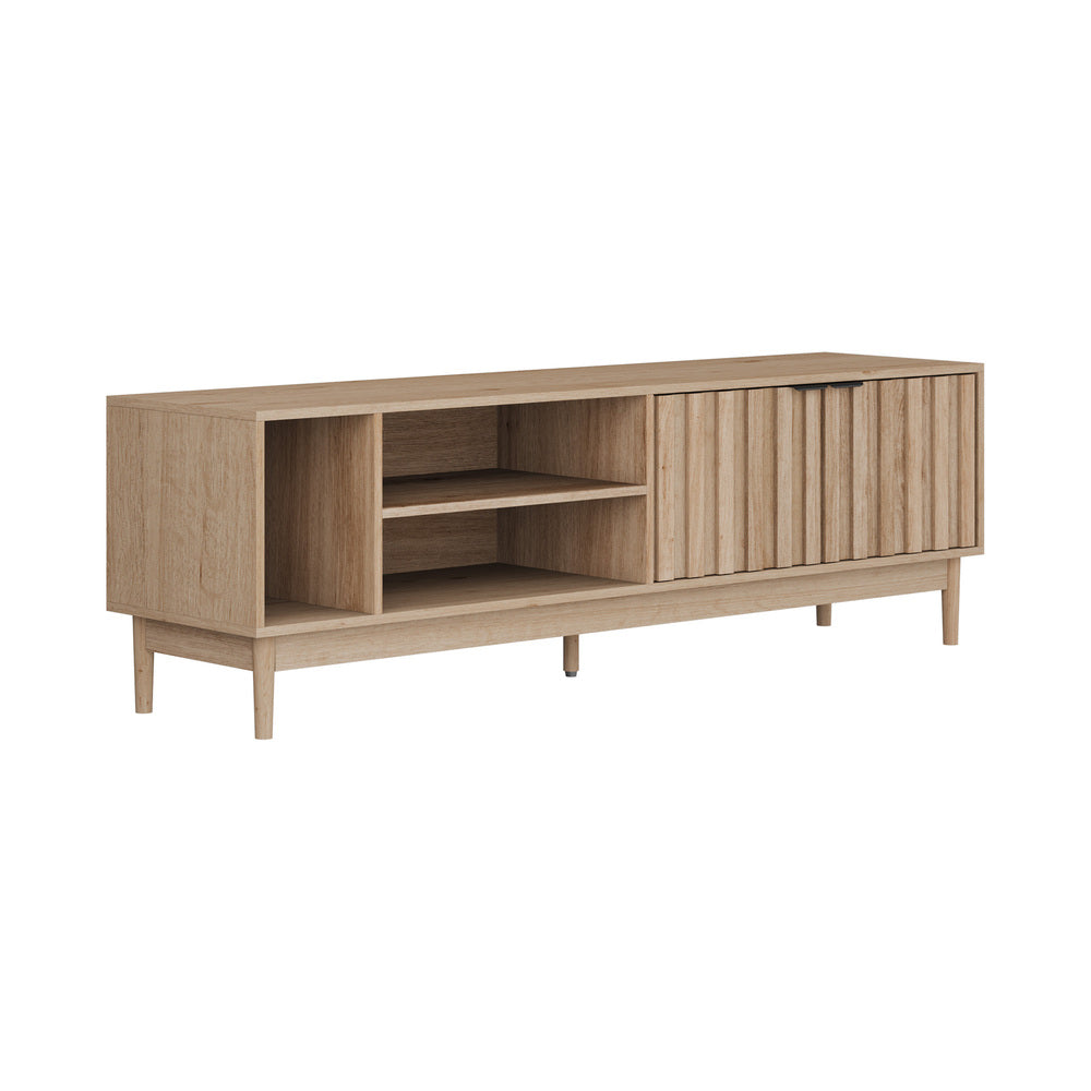 Aspire 160cm Natural Wooden TV Cabinet Entertainment Unit | Modern TV Unit with Storage