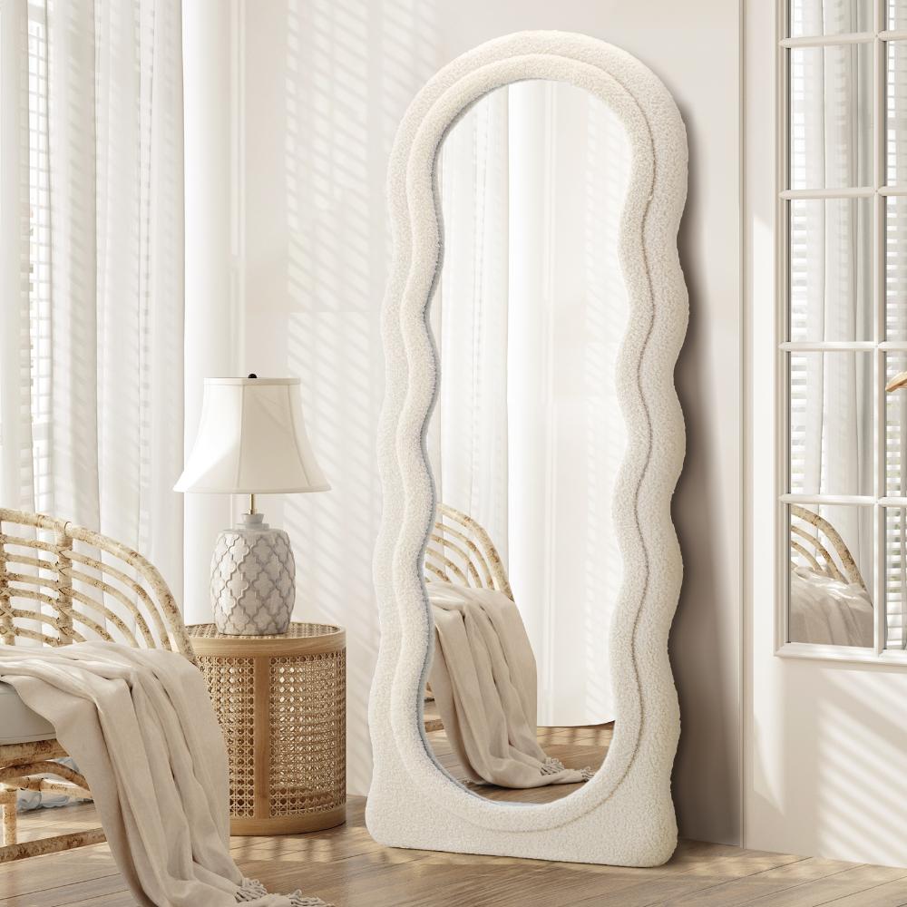 Piazzi Boucle XL Floor or Free Standing Designer Mirror | Abstract 166 x 60cm Feature Décor Mirror | 4 Designs