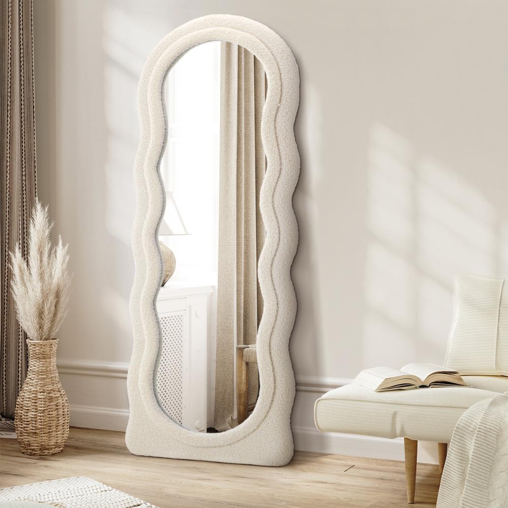 Piazzi Boucle XL Floor or Free Standing Designer Mirror | Abstract 166 x 60cm Feature Décor Mirror | 4 Designs