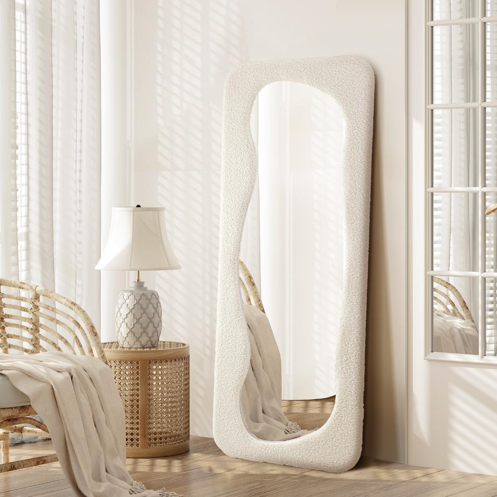 Piazzi Boucle XL Floor or Free Standing Designer Mirror | Abstract 166 x 60cm Feature Décor Mirror | 4 Designs