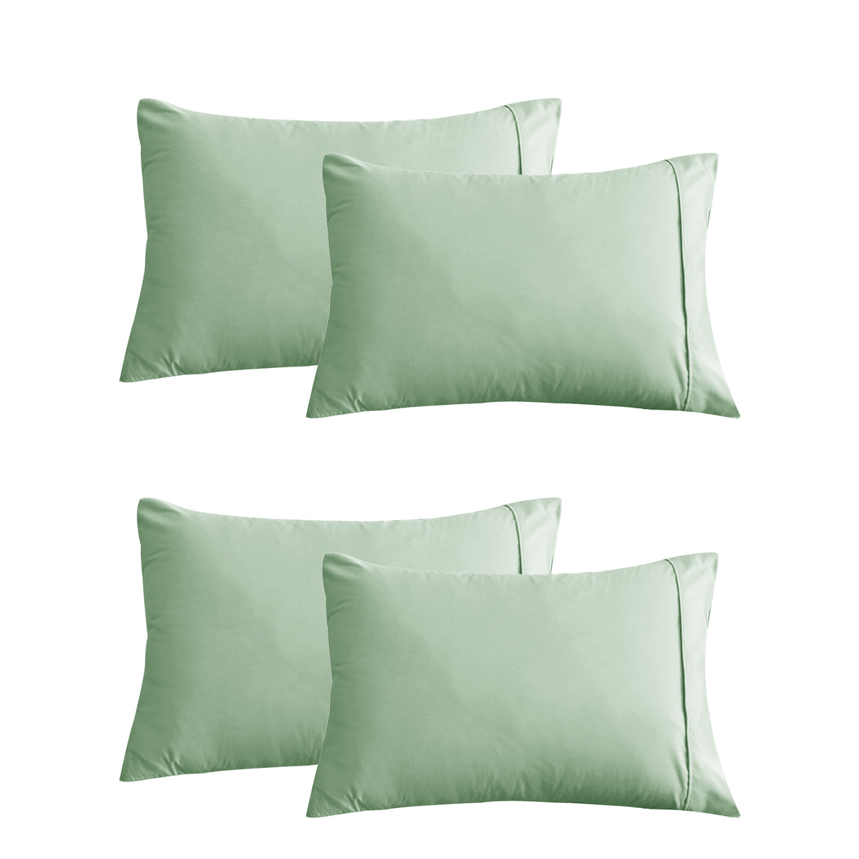 Set of Four Easy Care Cotton Blend Percale Standard Pillowcases | Four Cotton Blend Pillowcases by Kingdom Classic