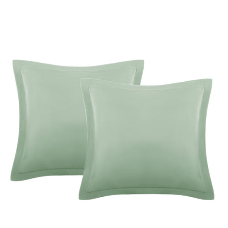 Set of Two Easy Care Cotton Blend Percale European Pillowcases | Two Cotton Blend Pillowcases