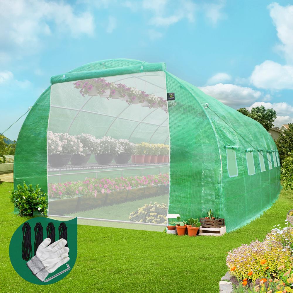 Gardeena Tunnel Style Large Outdoor Greenhouse | Vegetable Growing Walk In Greenhouse | 3 Sizes