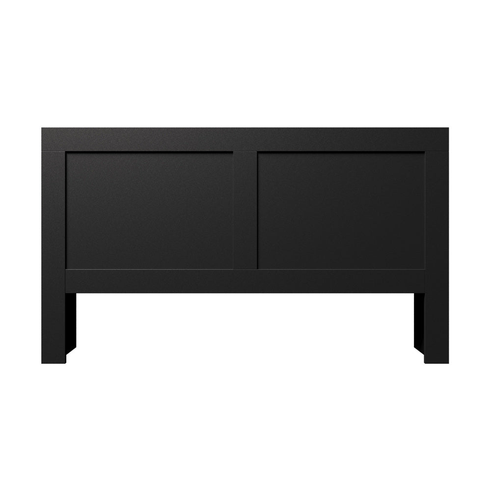 Amari Nero Wooden Multi Storage Bed Head | Black Modern Storage Shelves Feature Headboard