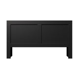 Amari Nero Wooden Multi Storage Bed Head | Black Modern Storage Shelves Feature Headboard in 3 Sizes