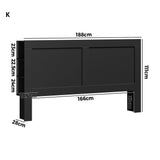 Amari Nero Wooden Multi Storage Bed Head | Black Modern Storage Shelves Feature Headboard in 3 Sizes