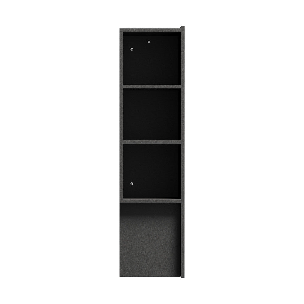 Amari Nero Wooden Multi Storage Bed Head | Black Modern Storage Shelves Feature Headboard in 3 Sizes