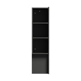 Amari Nero Wooden Multi Storage Bed Head | Black Modern Storage Shelves Feature Headboard