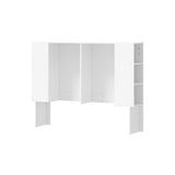 Amari Blacno Wooden Multi Storage Bed Head | White Modern Storage Shelves Feature Headboard in 3 Sizes