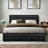 Fiori Luxury Gas Lift Storage Bed | Premium Pu Leather Modern Storage Bed