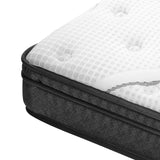 Nuvello Tight Top Bonnell Spring Plush Pillowtop 21cm Mattress | Full Body Support Ventialted Medium Firm Hypo Allergenic Matrress | 5 Sizes