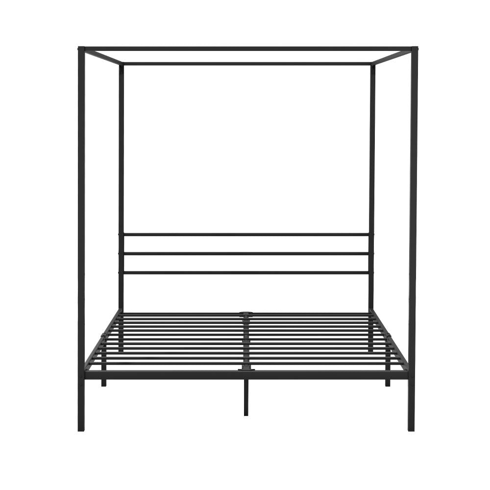 Casablanca Mare Premium Canopy Style Metal Bed Frame | High Quality Sturdy Canopy Bed in Black