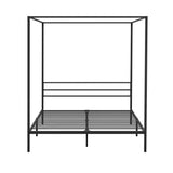 Casablanca Mare Premium Canopy Style Metal Bed Frame | High Quality Sturdy Canopy Bed in Black | 3 Sizes