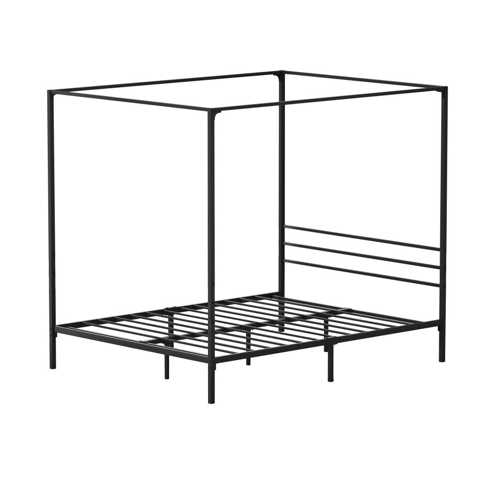 Casablanca Mare Premium Canopy Style Metal Bed Frame | High Quality Sturdy Canopy Bed in Black | 3 Sizes