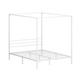 Casablanca Blanco Premium Canopy Style Metal Bed Frame | High Quality Sturdy Canopy Bed in White | 3 Sizes