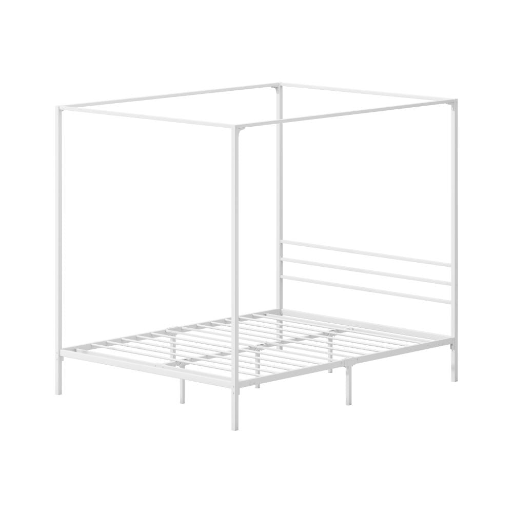 Casablanca Blanco Premium Canopy Style Metal Bed Frame | High Quality Sturdy Canopy Bed in White | 3 Sizes