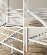 Casablanca Blanco Premium Canopy Style Metal Bed Frame | High Quality Sturdy Canopy Bed in White | 3 Sizes