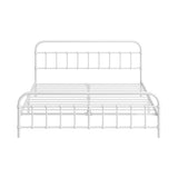 Alcantra Modern Full Metal Extra Strong Bed Frame | Sturdy Metal Designer Vintage Bed in White | 3 Sizes