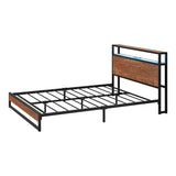 Pazzi Wood Metal LED Lights Storage Bed | Multi Functional Storage LED and USB Bed Frame | Optional Draws