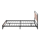 Isco Modern Metal and Wood Bed | Strong Metal Support Platform Bed Frame | 3 Sizes