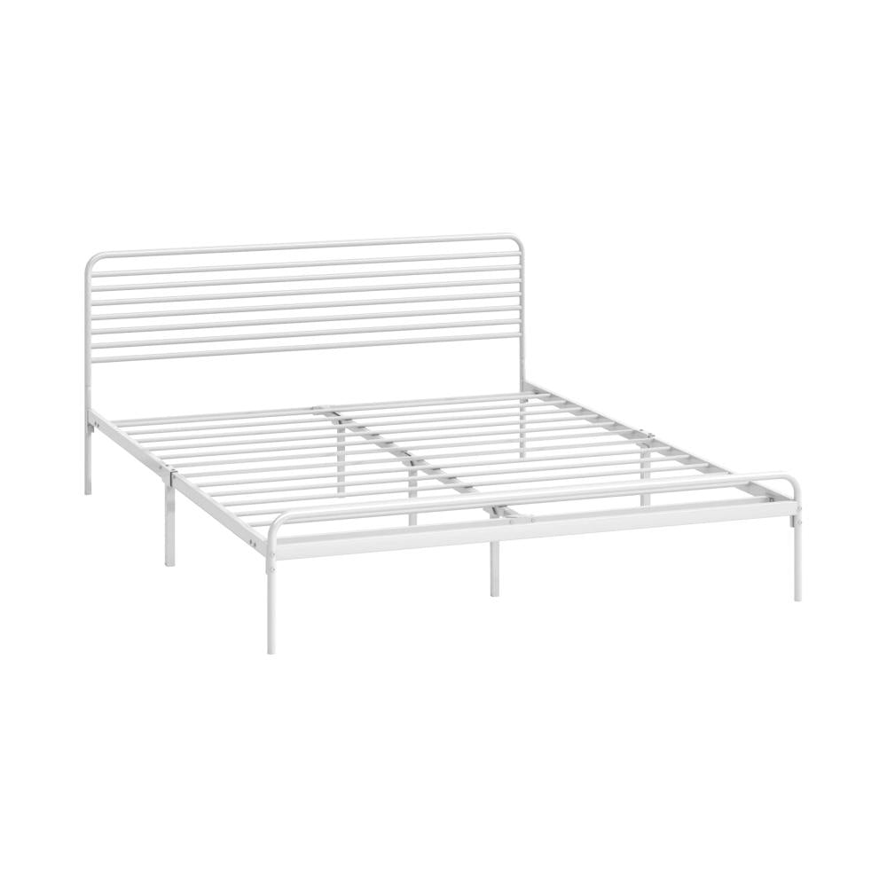 San Miguel Slim White Metal Bed Frame | Vintage Style High Quality Sturdy Metal Bed