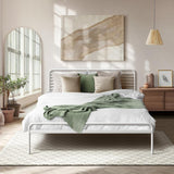 San Miguel Slim White Metal Bed Frame | Vintage Style High Quality Sturdy Metal Bed