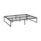 Maurizzi Premium Full Metal Platform Bed in Black | Reinforced Durable Metal Floating Bed Base