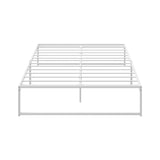 Maurizzi Premium Full Metal Platform Bed in White | Reinforced Durable Metal Floating Bed Base | 4 Sizes