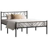 Misuzi Vintage Full Metal Extra Strong Bed Frame | Sturdy Metal Designer Bed in Black | 3 Sizes