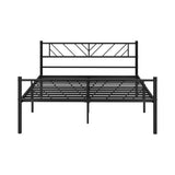 Misuzi Vintage Full Metal Extra Strong Bed Frame | Sturdy Metal Designer Bed in Black | 3 Sizes