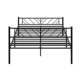 Misuzi Vintage Full Metal Extra Strong Bed Frame | Sturdy Metal Designer Bed in Black | 3 Sizes